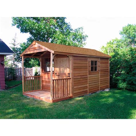 Cedarshed Clubhouse 8x16 Cedar Porch Shed The Home Depot Canada