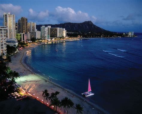 Evening Scenery Of Waikiki 1280x1024