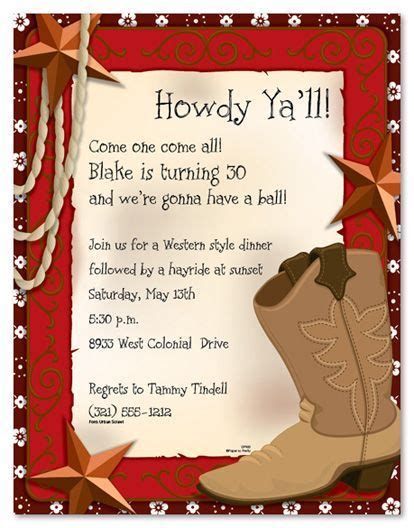 Create Own Western Party Invitations Designs In 2020 Party Invite