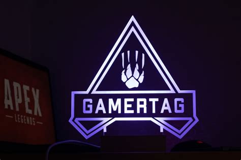Apex Legends Inspired Backlit Led With Custom Gamertag Etsy