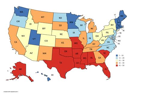 2018's Safest States in America - WalletHub : MapPorn