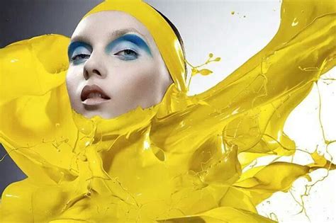 Yellow Woman Splash Photography Creative Fashion Photography Yellow