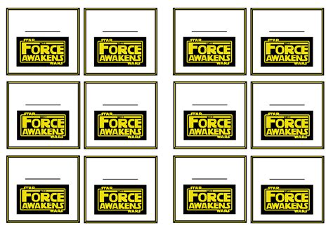 Star wars tag is always a huge hit with students in pe! Star Wars - The Force Awakens Name Tags - Birthday Printable