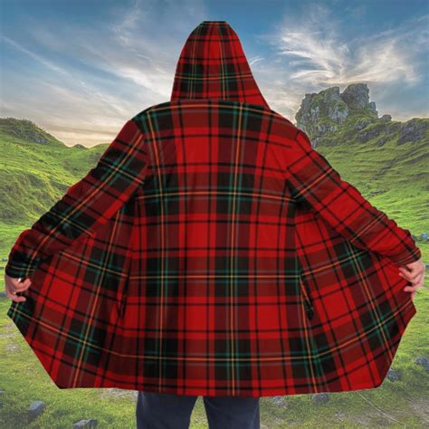 Tartan Plaid Hooded Cloak Tartan Design Hooded Cape Scottish Clan