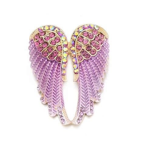Angel Wing Brooches Crystal Angels Christmas Gift Jewelry Cute Jewelry