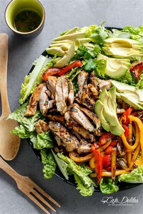 Grilled Chilli Lime Chicken Fajita Salad Cafe Delites