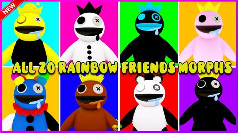 Rainbow Friends Morphs New Game How To Find All Rainbow Morphs Roblox Youtube