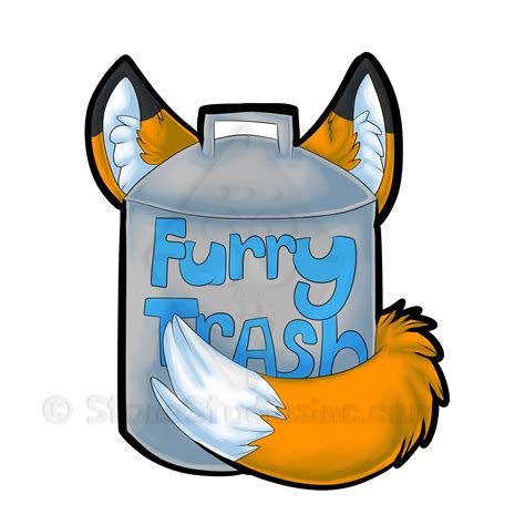 Furry Trash Sticker Design — Weasyl