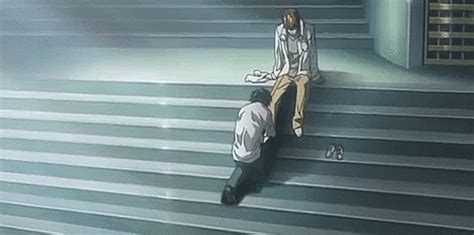 Death Note Stairs Scene Doing Foot Massage 