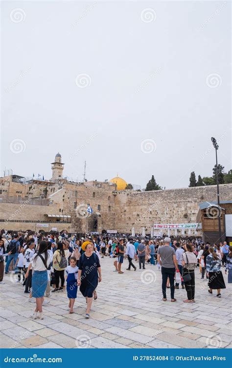 Jerusalem Israel 10 April 2023 Western Wall The Holiest Place In