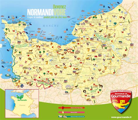 Carte Touristique De Normandie • Voyages Cartes