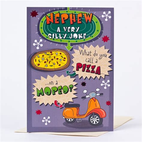 Add a personal message or a family photo and make the occasion even more memorable! Birthday Card - Nephew Pizza Joke | Only 59p
