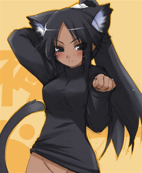 Popular anime girls with black hair. Mylittleblog: Cute anime catgirls