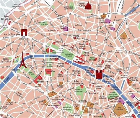 Mapas Turísticos De París Planos De Metro Monumentos Y Distritos