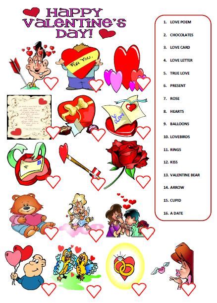 saint valentine s day worksheet