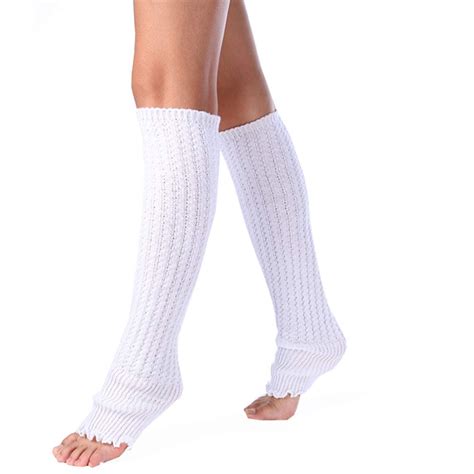 Long Winter Warm Leg Warmers Socks Soft Solid Wool Knitted Socks Women