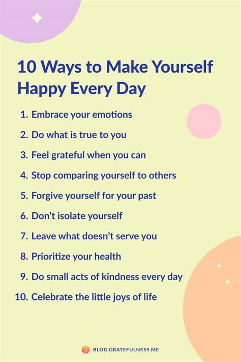 10 Ways To Make Yourself Happy Every Day