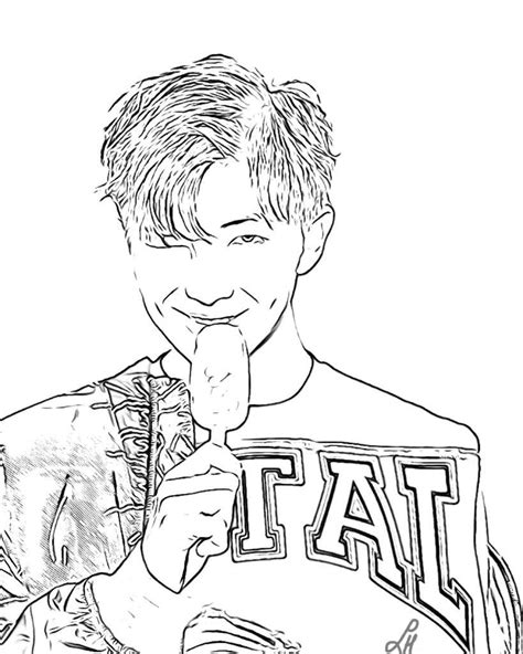 BTS Coloring Pages - Coloring Home
