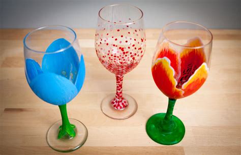 Wine Glass Paint Design Ideas Glass Designs