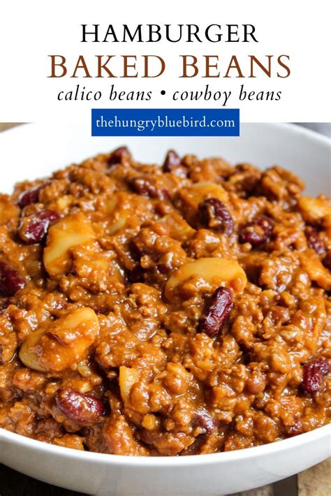 Check out my aunt val's easy baked beans recipe that is made with onion, green bell pepper, ground beef, and tons of spices! Calico Beans Recipe with Ground Beef and Bacon - the ...