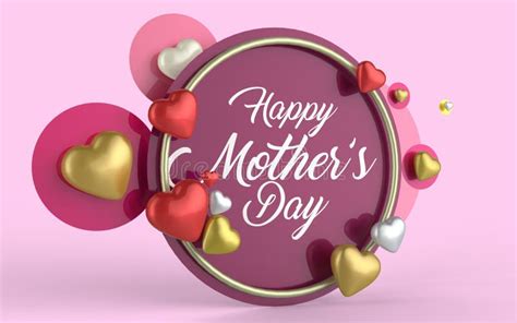 Happy Mother S Day Concept Best Mom 3d Illustrating Stock