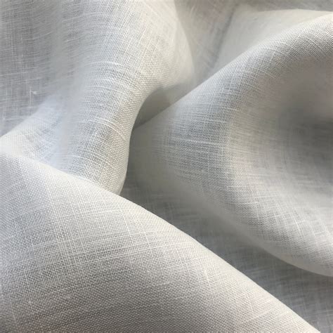 52 100 Linen 55 Oz White Woven Fabric By The Yard