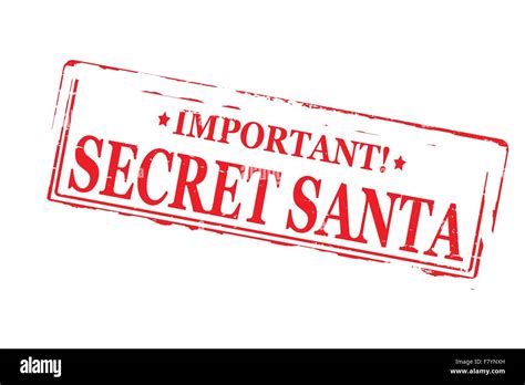 Secret Santa Stamp Stock Vector Images Alamy