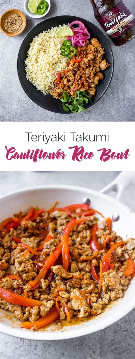 Teriyaki Takumi Cauliflower Rice Bowl Kikkoman Home Cooks Recipe