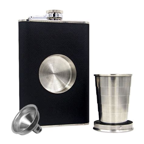 Shot Flask 304 188 Stainless Steel 8 Oz Hip Flask Built In