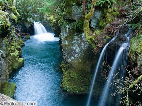 Two Pretty Waterfalls Along The North Umpqua River On The