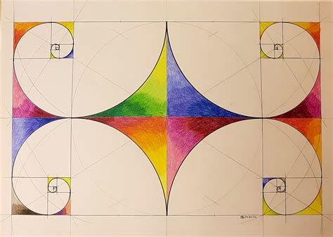 Fractal Fibonacci Goldenratio Geometry Symmetry Pattern Handmade