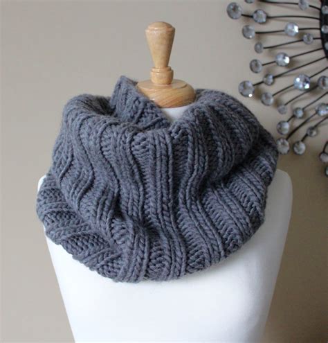 Free Knitting Patterns Bulky Ribbed Cowl Leah Michelle Designs