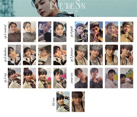 SEVENTEEN JEONGHAN Face The Sun Official Photo Card Ver Control Shadow