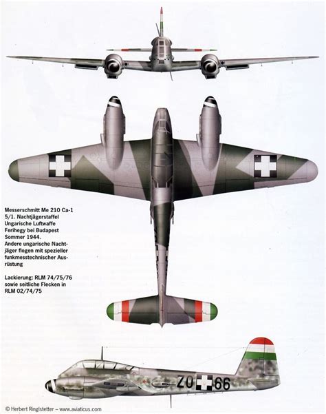 Messerschmitt Me 210 Hungarian Air Force Wwii Aircraft