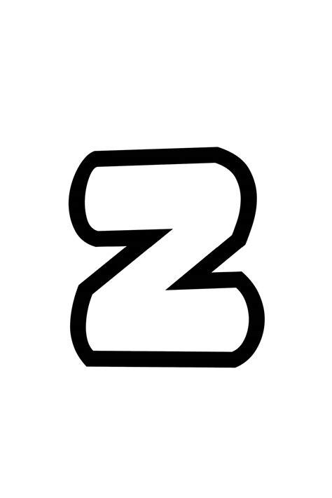 Free Printable Lowercase Z Bubble Letter Stencil Freebie Finding Mom