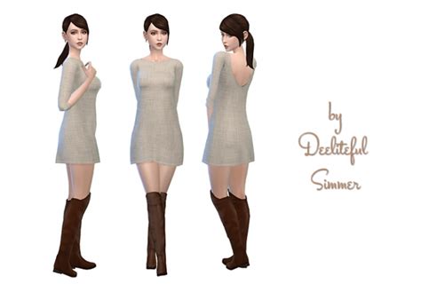 Amarylls Sweater Dress Recolors By Deelitefulsimmer At Simsworkshop