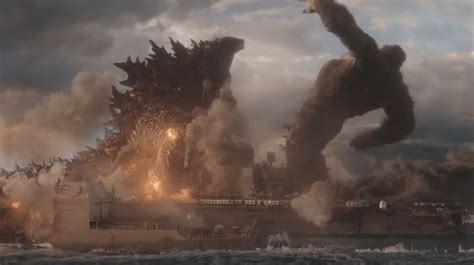 ‘godzilla Vs Kong Godzilla Slaps The Shit Out Of Kong In Official