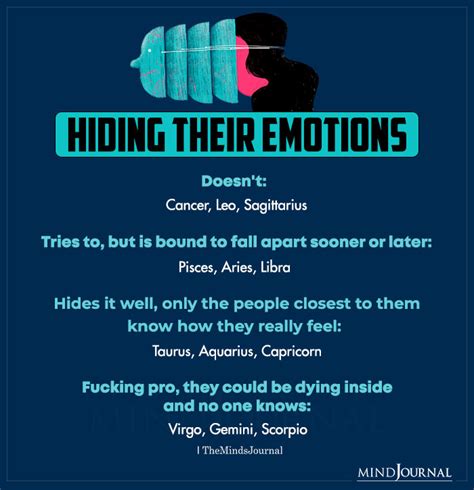 How The Zodiac Signs Hide Their Emotions Zodiac Memes