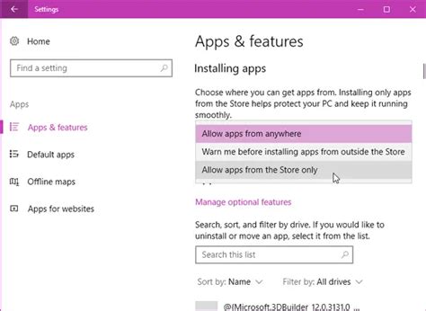 How To Block Third Party App Installations In Windows 1110
