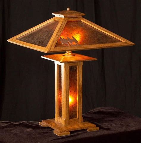 Built To Order Mission Style Table Lamp Arts And Crafts Oak Wood