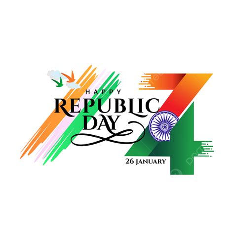 Happy Republic Day Greeting With 74th Logo Design Happy Republic Day Indian Republic Day 74th