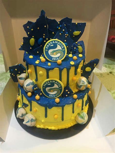 1x parramatta eels edible cake topper. Parramatta Eels Cake | Drip cakes, Cake, Cake decorating