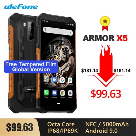 Ulefone Armor X5 Ip68ip69k Rugged Shockproof Smartphone 5000mah Octa