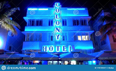 The Colony Hotel At Ocean Drive Miami Beach Miami Usa April 10 2016