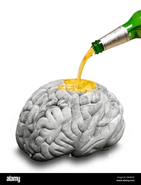 Efecto Del Alcohol En El Cerebro Imagen Conceptual Compuesta