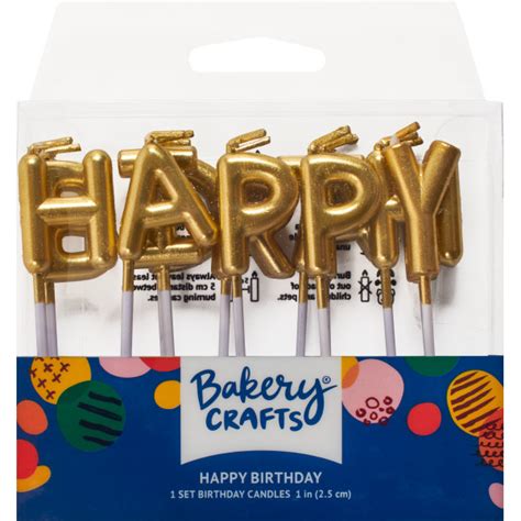 Gold Happy Birthday Letter Candles Homestyle Bakery