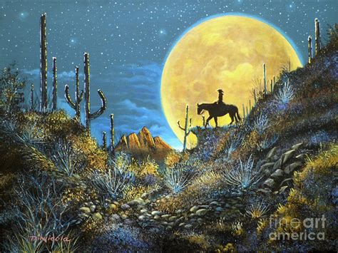 Desert Moon Painting By Anthony Dinicola Pixels