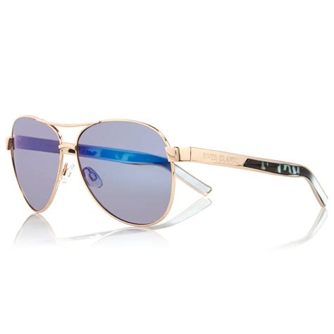 Ray Ban Mirrored Rose Aviators Gold