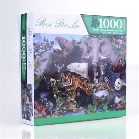 1000 Piece Puzzles Animal World Jigsaw For Adults Kids Learning