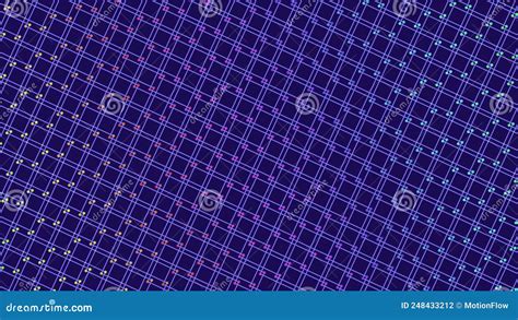 Blue Squares Futuristic Pattern With Neon Dots Stock Footage Video Of